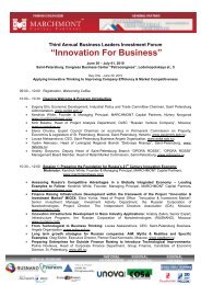 “Innovation For Business” - Marchmont Capital Partners