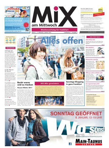 SONNTAG GEÖFFNET - Mix am Mittwoch