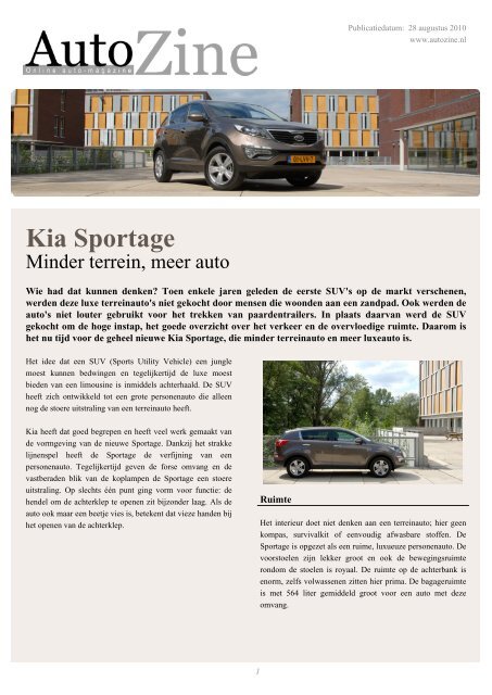 Autozine - Kia Sportage - Autozine.eu