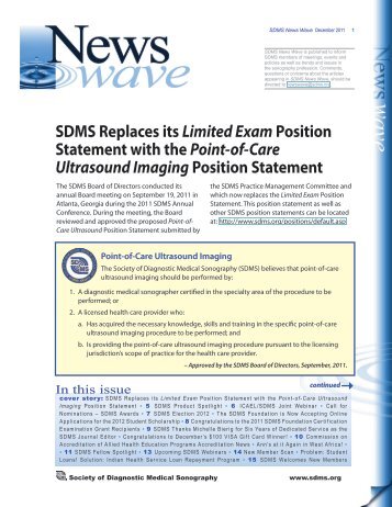 SDMS Replaces its Limited Exam Position Statement - Society of ...