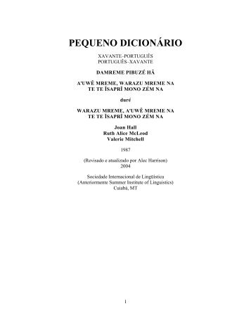 PEQUENO DICIONÁRIO