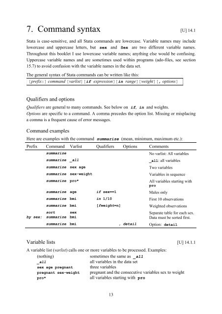 Introduction to Stata 8 - (GRIPS