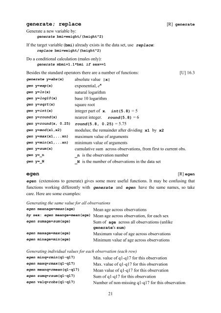 Introduction to Stata 8 - (GRIPS