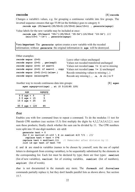 Introduction to Stata 8 - (GRIPS