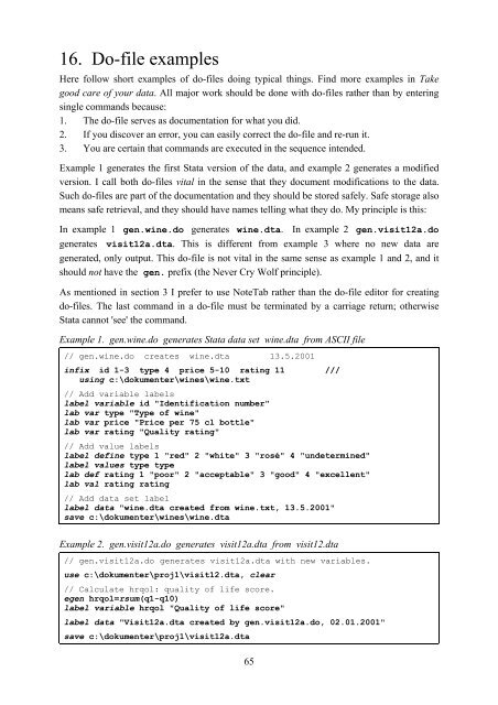 Introduction to Stata 8 - (GRIPS