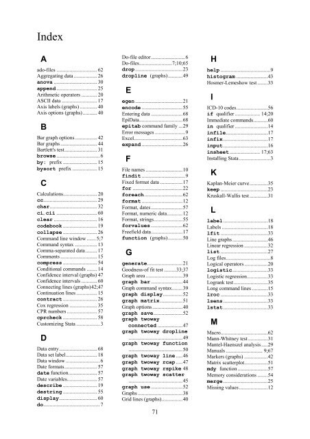 Introduction to Stata 8 - (GRIPS