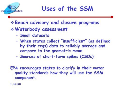 Ambient Water Quality Criteria for Bacteria - Water Quality Standards ...