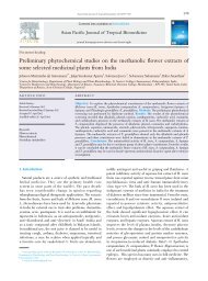 Preliminary phytochemical studies on the methanolic ... - Apjtb.com