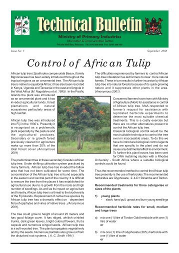 Issue 5 Control of African Tulip