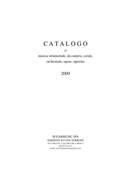CATALOGO 2009 prime pagine - Counterpoint Music Library Services