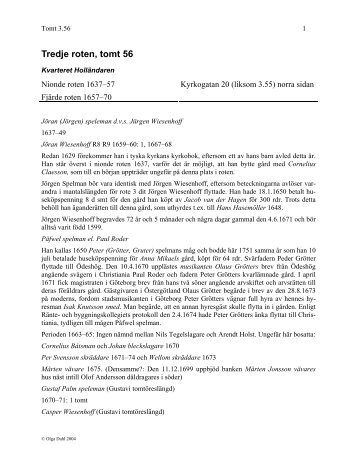 Rote 3, tomt 56 - Göteborgs tomtägare 1637-1807