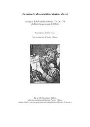 La mémoire des comédiens italiens du roi - irpmf