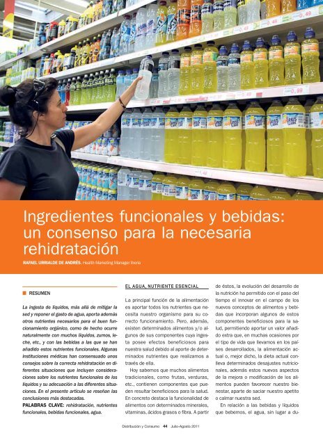 Ingredientes funcionales y bebidas: un consenso para la ... - Mercasa