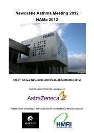 The Newcastle Asthma Meeting - University of Newcastle