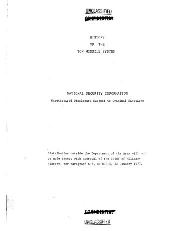 history of the tow missile system national security information