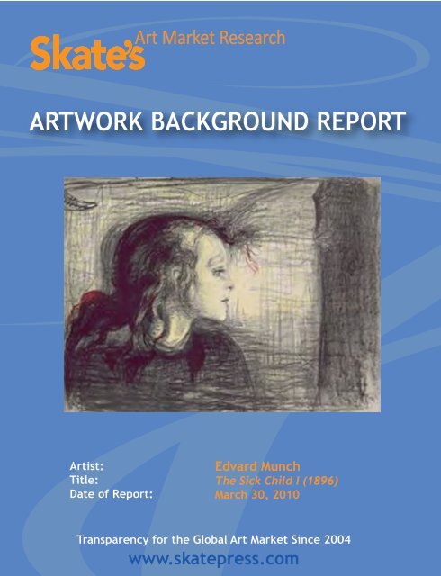 ARTWORK BACKGROUND REPORT - Skate's Art Market Research