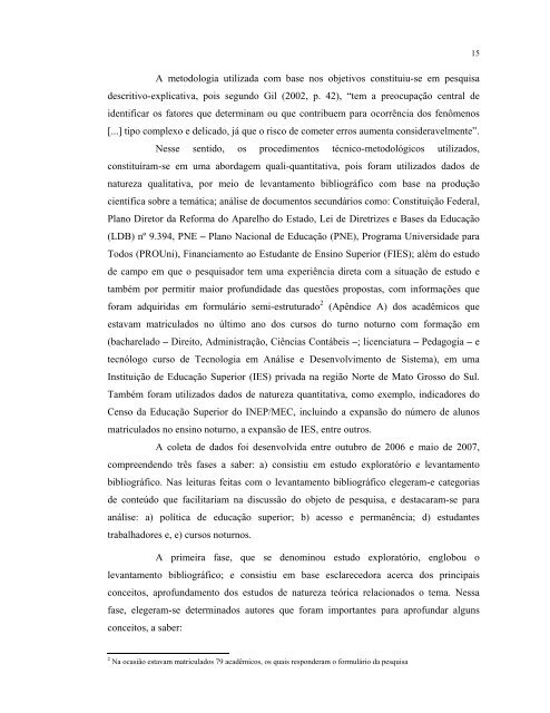 POLÍTICAS DE EDUCAÇÃO SUPERIOR: ACESSO E ... - UCDB