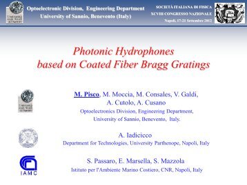 Photonic Hydrophones Based on Coated Fiber Bragg Gratings.