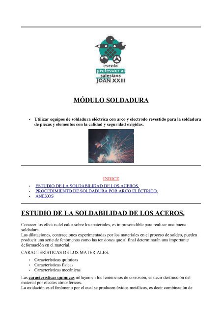 módulo soldadura estudio de la soldabilidad de los aceros.