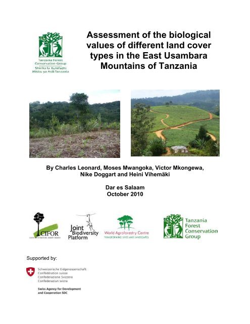 Assessment of the biological values of different land cover types in ...