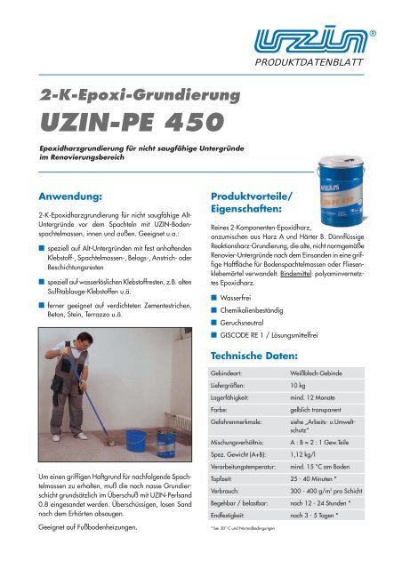 2-K-Epoxi-Grundierung UZIN-PE 450 - Uzin Utz AG
