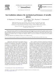 Ion irradiation enhances the mechanical performance of metallic ...