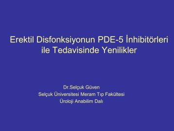 Erektil Disfonksiyonun PDE-5 İnhibitörleri