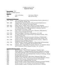 CURRICULUM VITAE Samuel H. Wilson - NIEHS - National ...