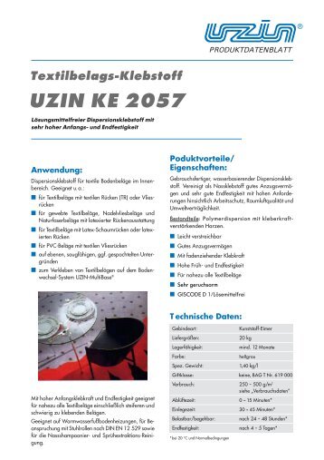 Produktdatenblatt - Uzin Utz AG