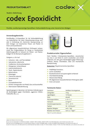 codex Epoxidicht - Uzin Utz AG