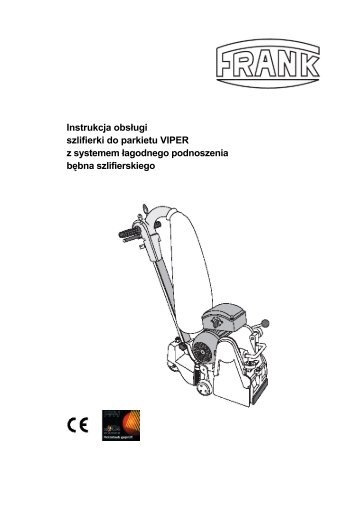 Instrukcja obsługi szlifierki do parkietu VIPER z systemem ... - WOLFF