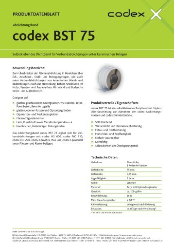 codex BST 75 - Uzin Utz AG