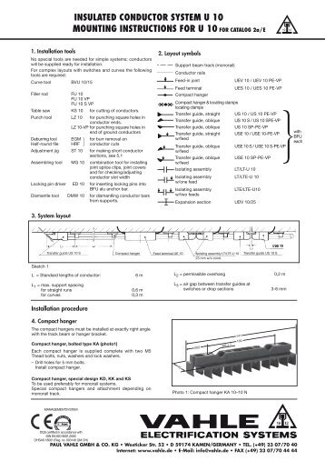 Insulated Conductor System U10 - Vahle