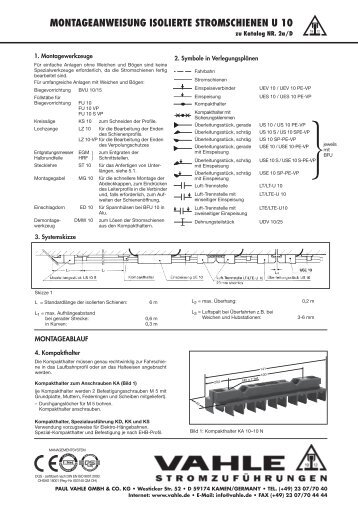 Montageanleitung U10 - Vahle