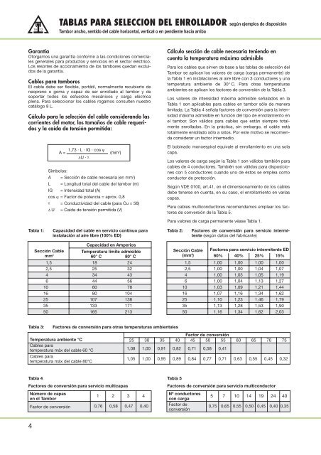 ENROLLADORES DE CABLE A RESORTES - Interempresas