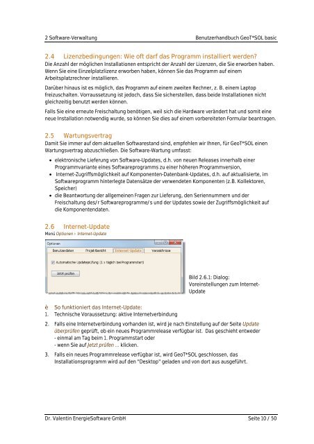 Handbuch GeoT*SOL basic - Valentin Software