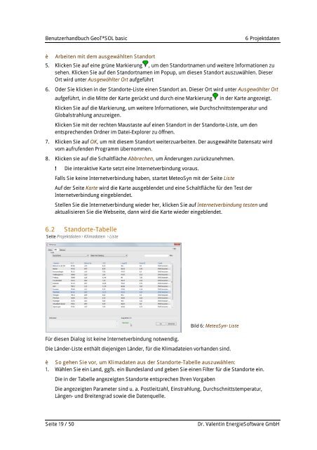 Handbuch GeoT*SOL basic - Valentin Software