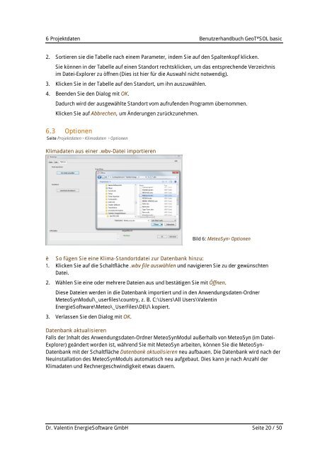 Handbuch GeoT*SOL basic - Valentin Software