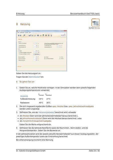 Handbuch GeoT*SOL basic - Valentin Software