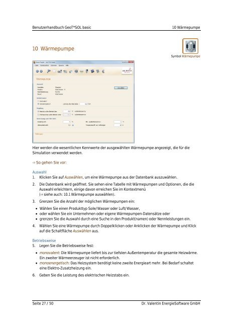 Handbuch GeoT*SOL basic - Valentin Software