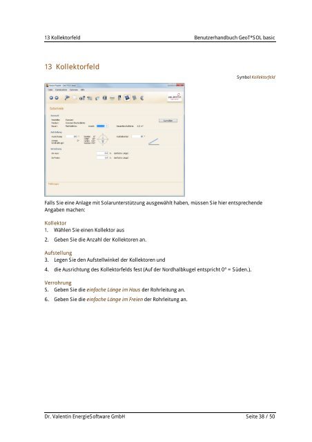 Handbuch GeoT*SOL basic - Valentin Software