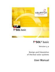 Manual T*SOL basic 5.0 - Valentin Software