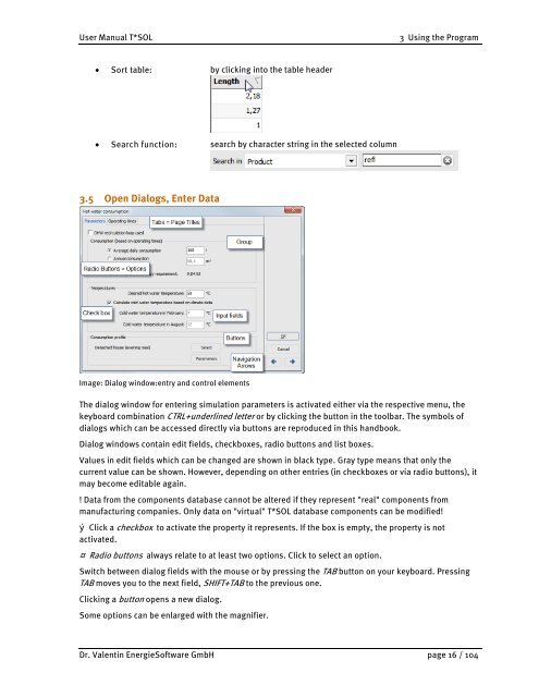 Manual T*SOL basic 5.0 - Valentin Software