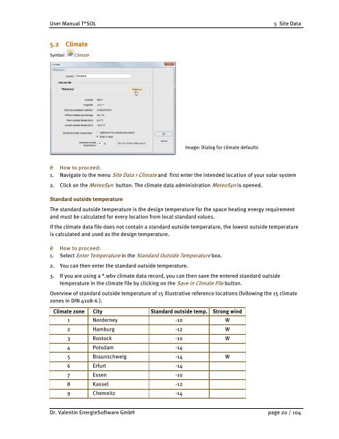 Manual T*SOL basic 5.0 - Valentin Software