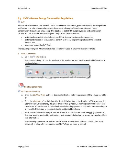 Manual T*SOL basic 5.0 - Valentin Software