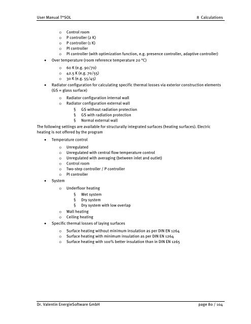 Manual T*SOL basic 5.0 - Valentin Software