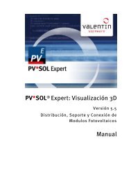 PV*SOL® Expert: Visualización 3D - Manual - Valentin Software