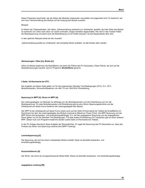 Handbuch PV*SOL 4.0 - Valentin Software