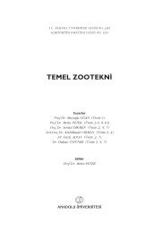 TEMEL ZOOTEKN‹ - Anadolu Üniversitesi