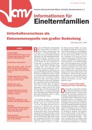 Info für Einelternfamilien Nr. 2/2012 - Vamv